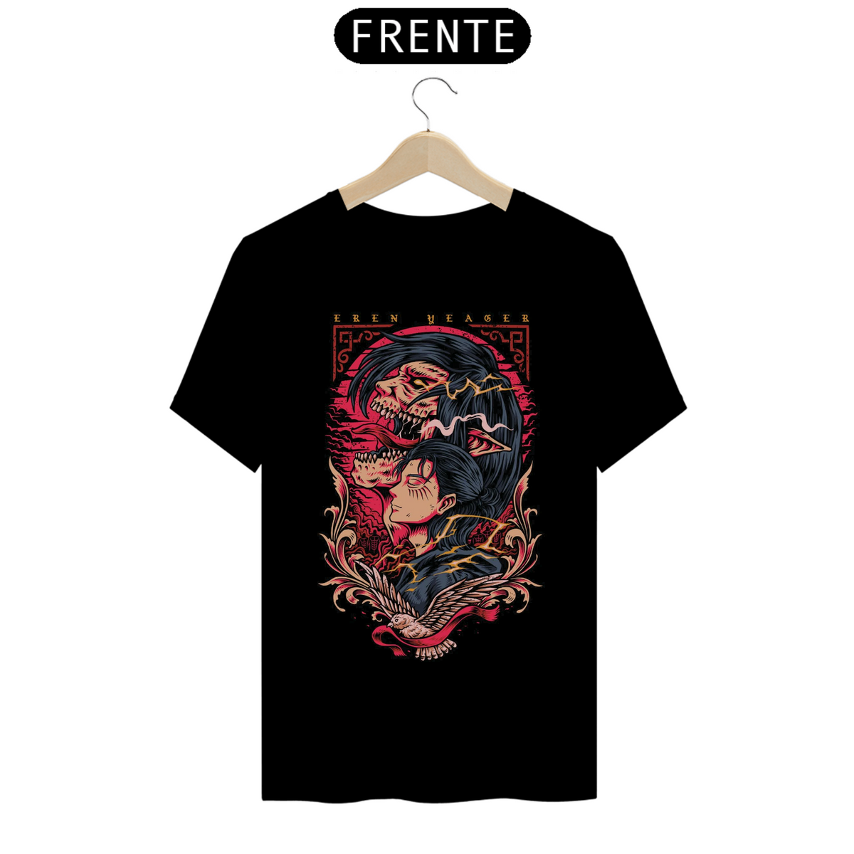 Nome do produto: Camiseta - Eren Yeager (Attack on Titan)