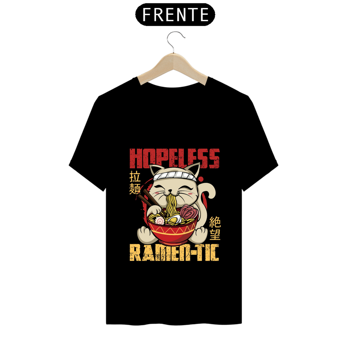 Nome do produto: Camiseta - Ramen Cat Romantic Ramic