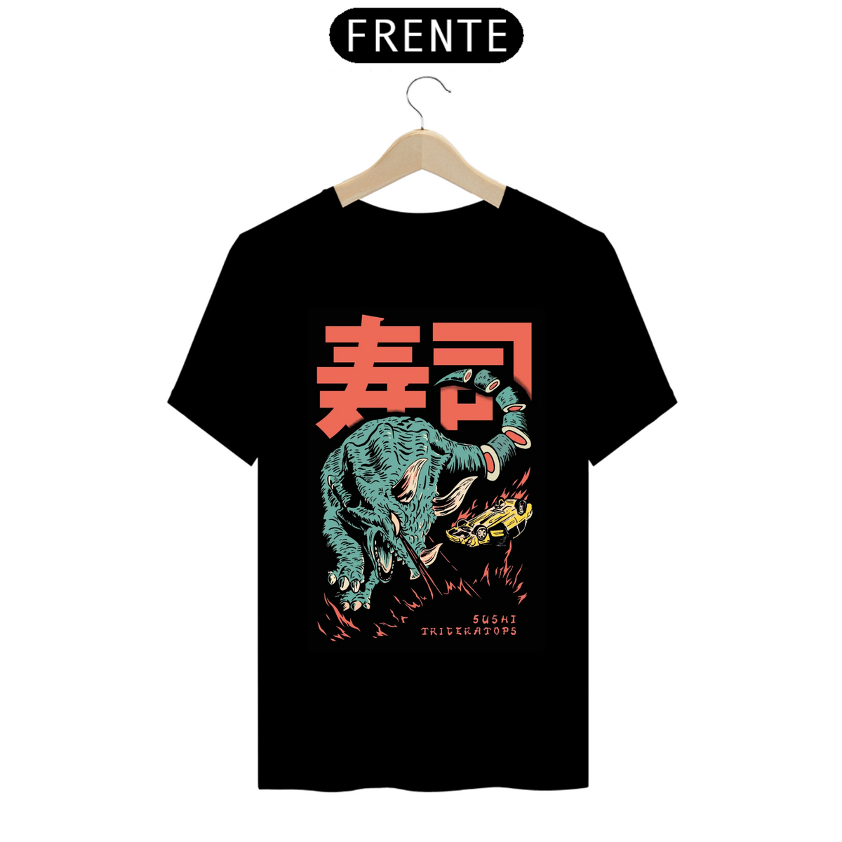 Nome do produto: Camiseta - Dinosaur Sushi zilla