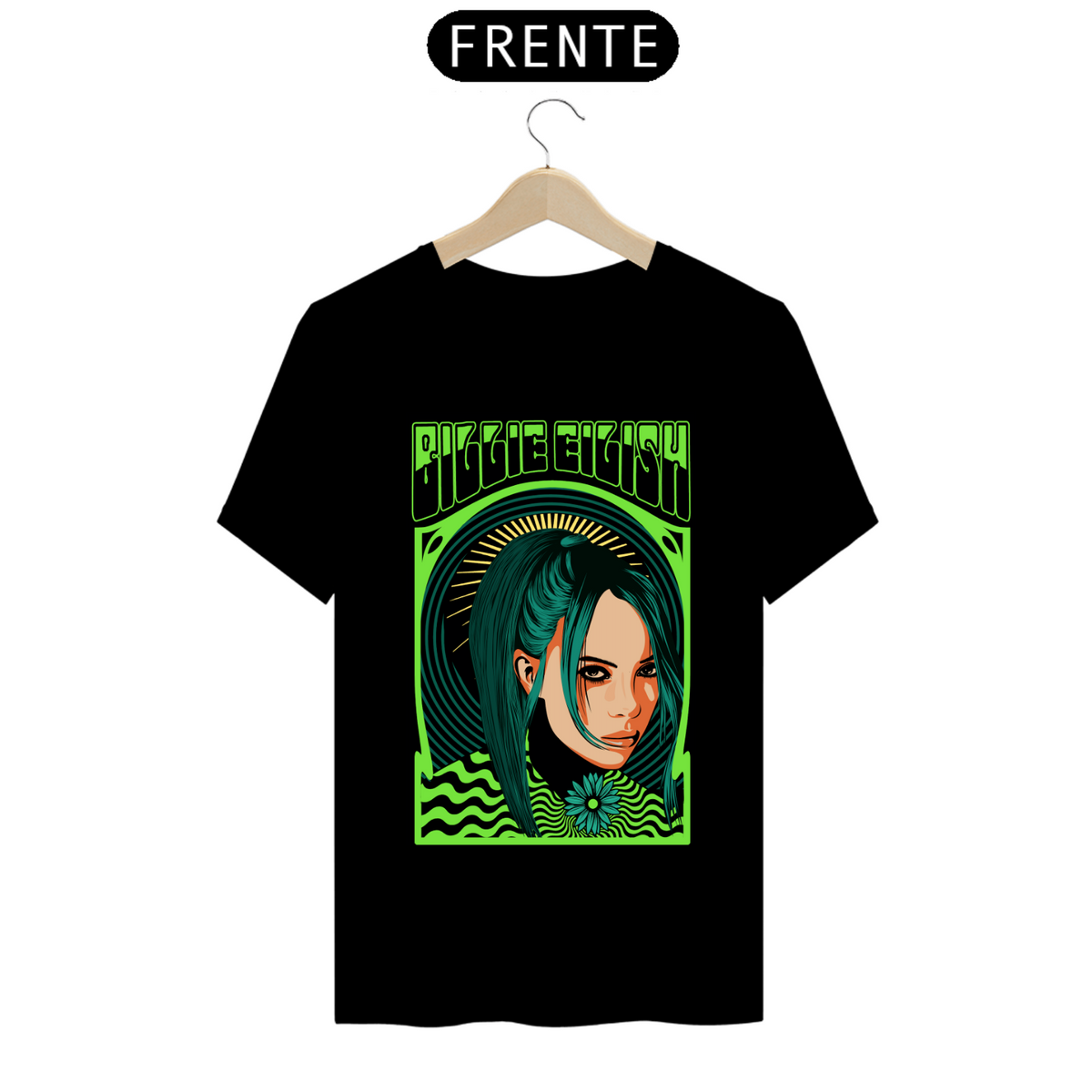 Nome do produto: Camiseta - Billie Eilish Neon Green