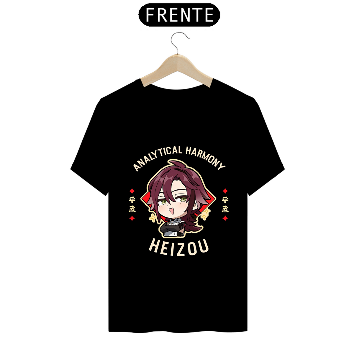 Nome do produto: Camiseta - Heizou Chibi (Genshin Impact)