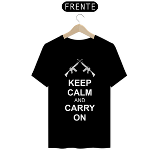 Nome do produtoCamiseta - Keep Calm And Carry On