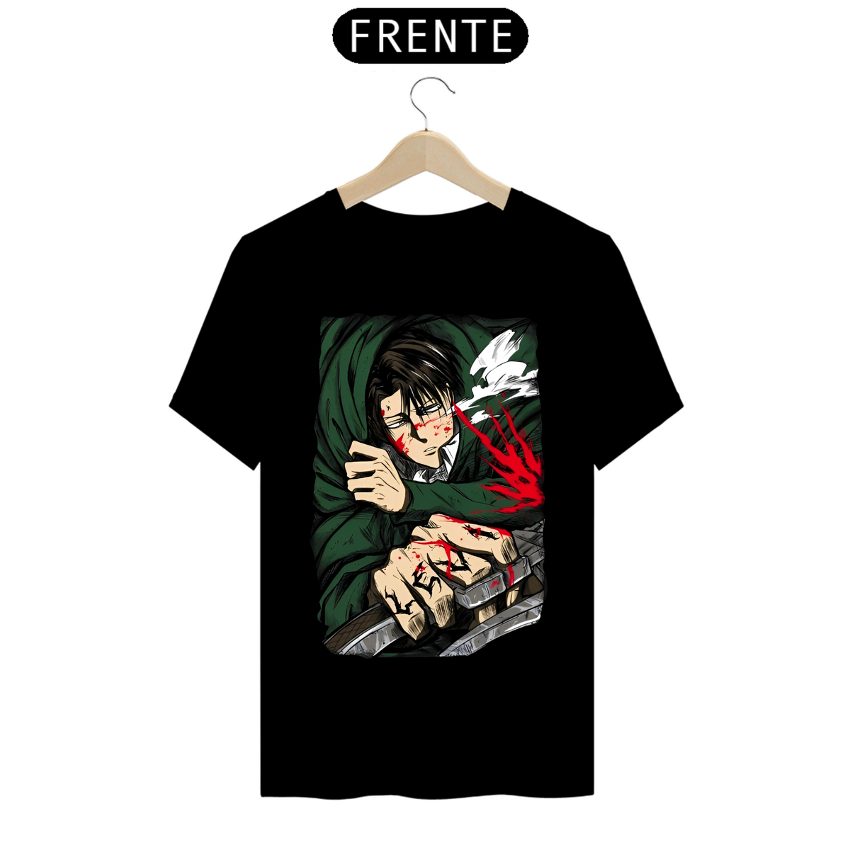 Nome do produto: Camiseta - Levi Ackerman (Attack on Titan)