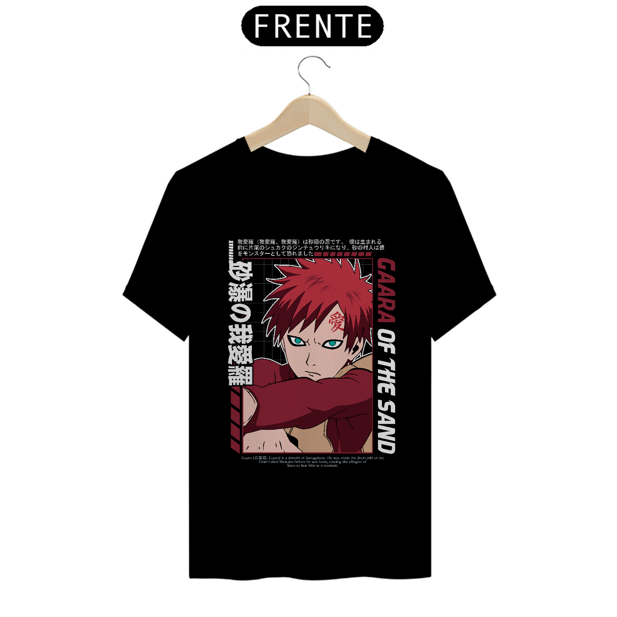 Nome do produto: Camiseta - Gaara do Deserto (Naruto)