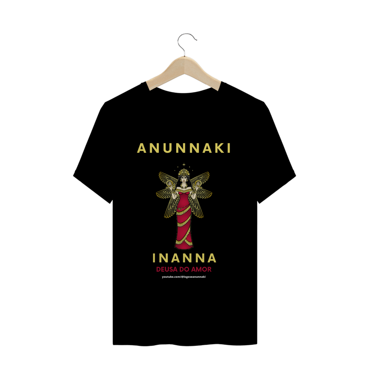 Nome do produtoCamiseta Anunnaki Inanna Deusa do Amor Preta