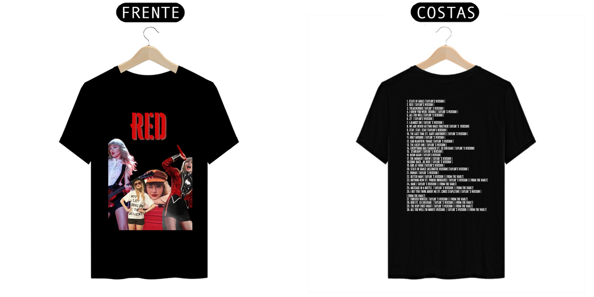 Nome do produto: taylor swift red tshirt