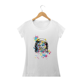 Nome do produtoCamiseta Long Feminina Astronaut Cat