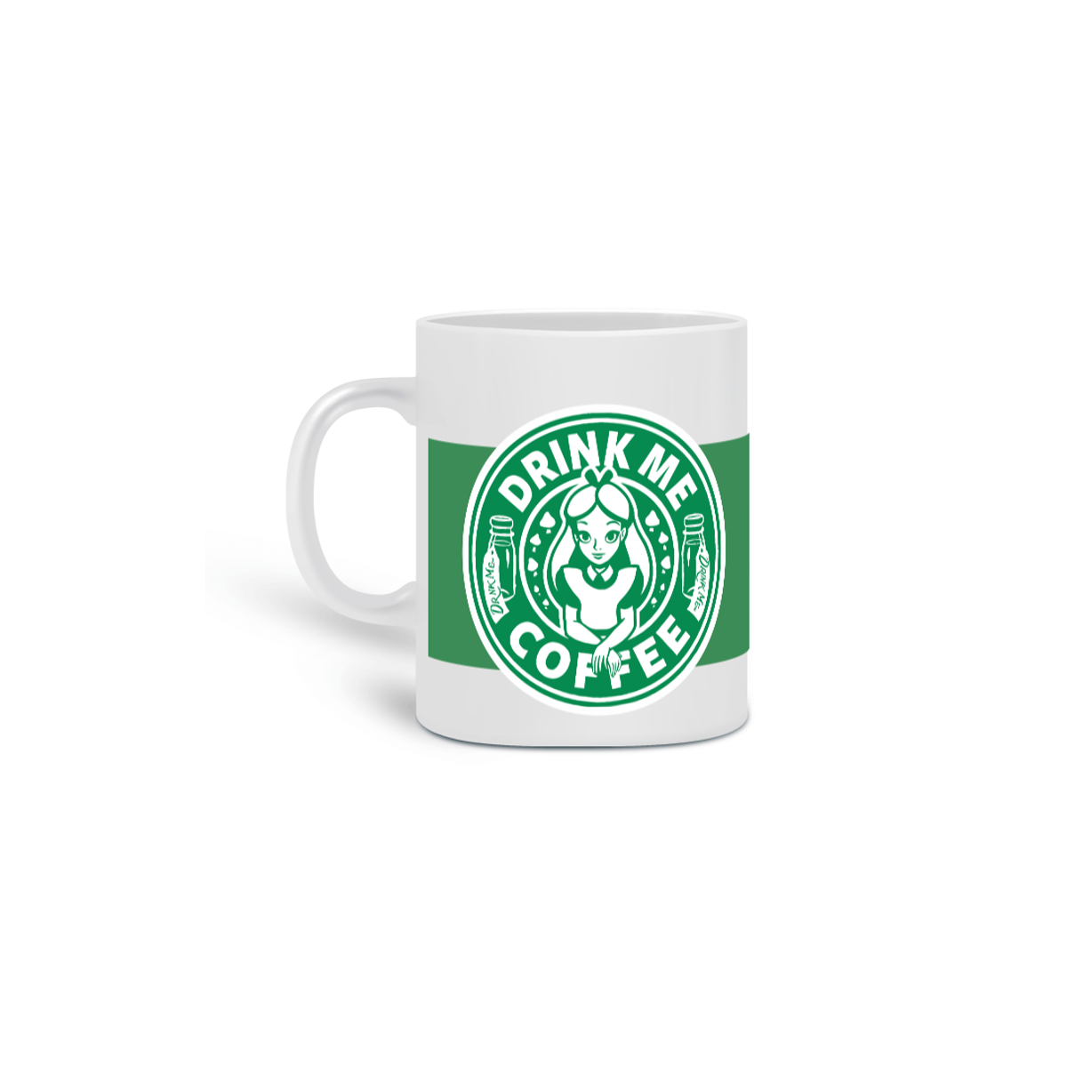 Nome do produto: Caneca Alice Drink-Me Coffee