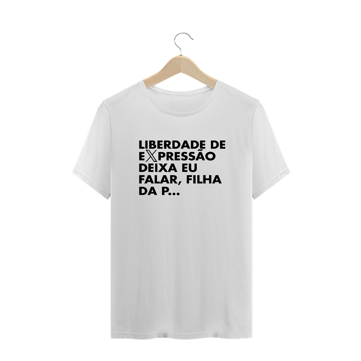 Nome do produto: Camiseta PLUS SIZE - Liberdade de expressão, deixa eu falar #2