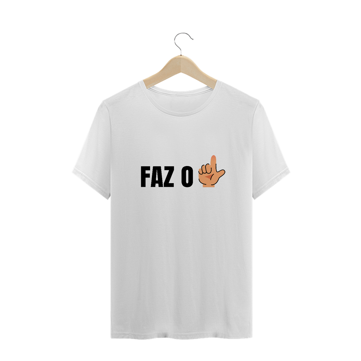 Nome do produto: Camiseta PLUS SIZE - Faz o L