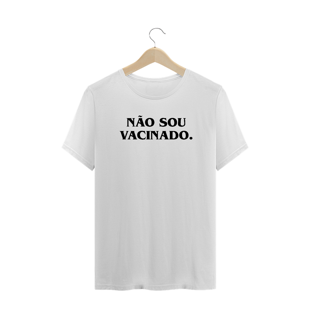 Nome do produto: Camiseta PLUS SIZE - Não sou vacinado (branco)