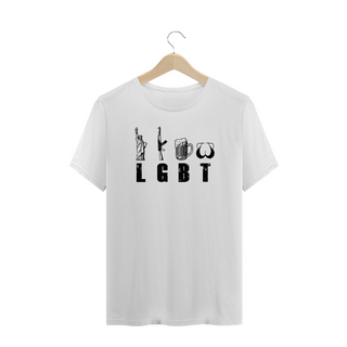 Camiseta PLUS SIZE - LGBT (Branco)