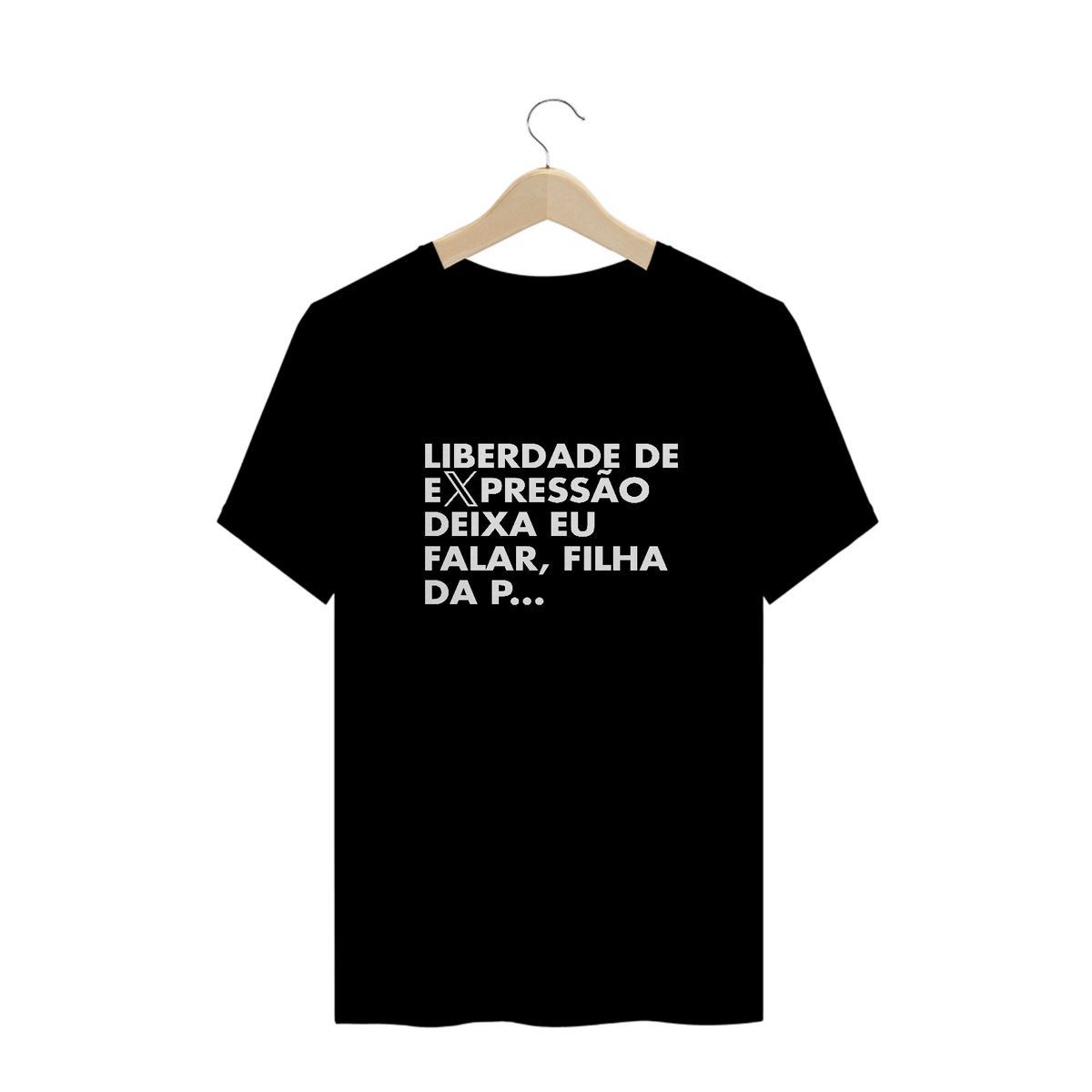 Nome do produto: Camiseta PLUS SIZE - Liberdade de expressão, deixa eu falar #1