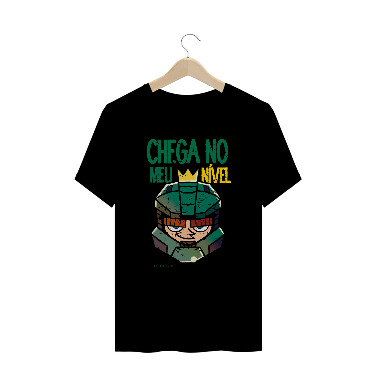 Nome do produto: Camiseta PLUS SIZE - Chega no meu nível (Chiefzinho)