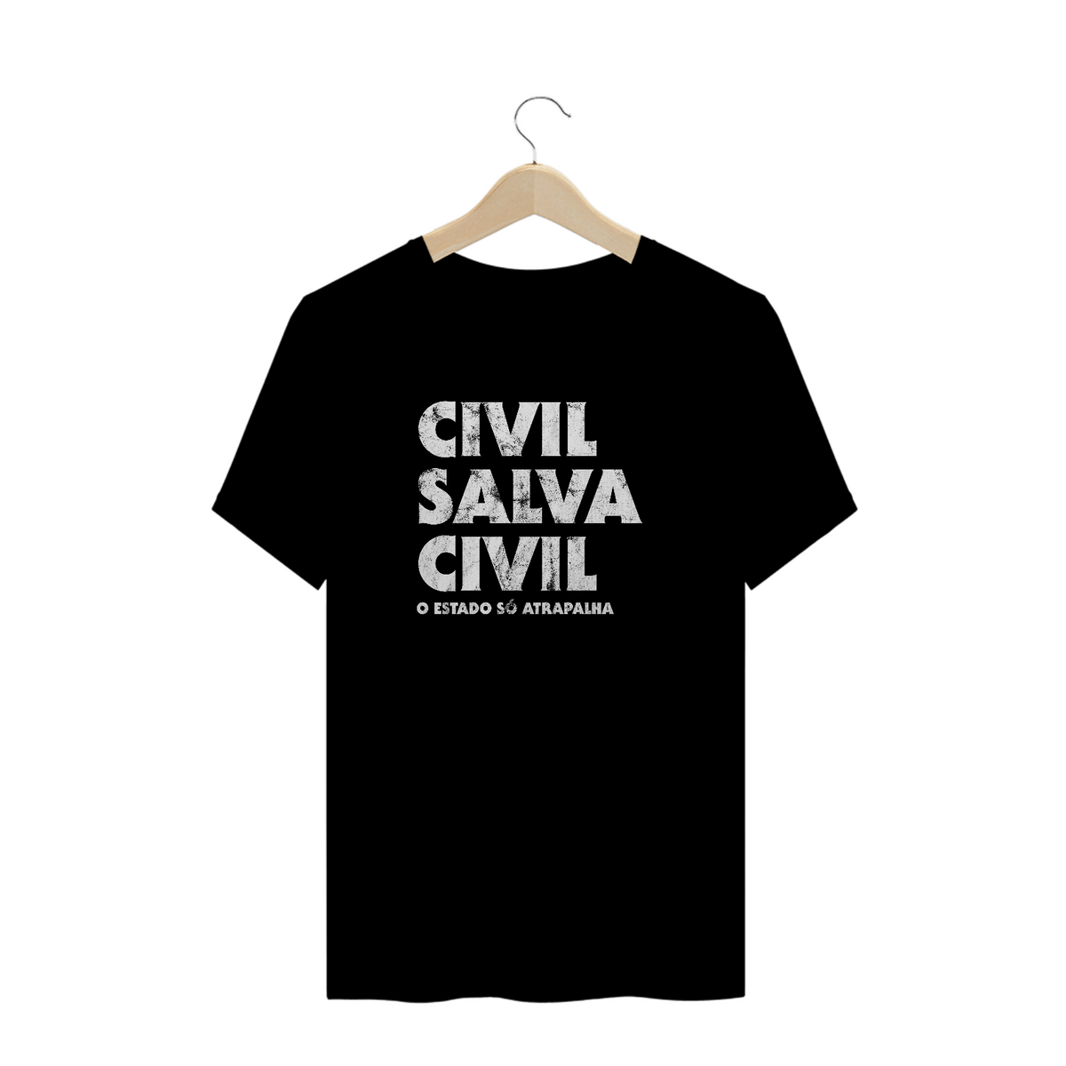 Nome do produto: Camiseta PLUS SIZE - Civil salve civil