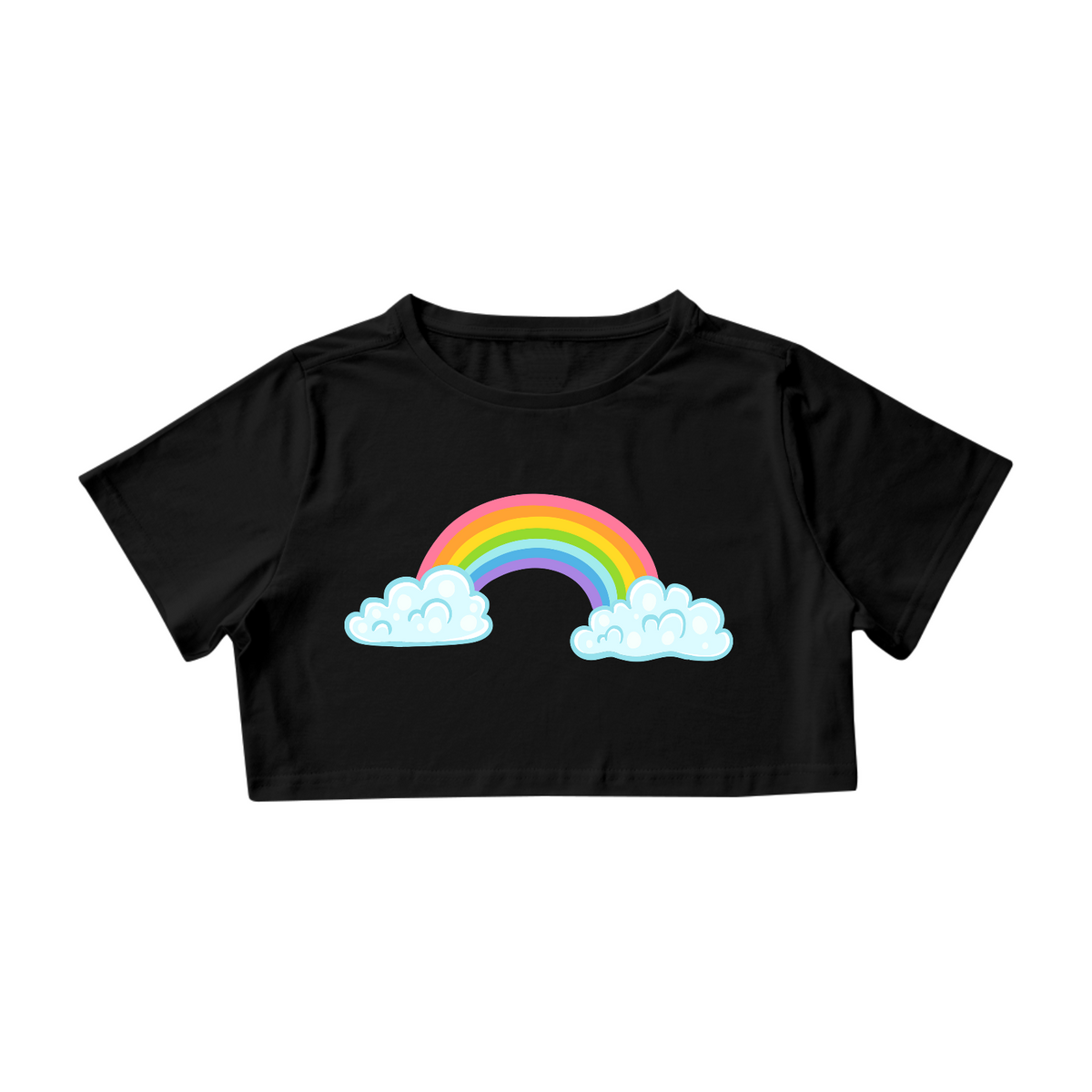 Nome do produto: Camisa Cropped Arco-íris