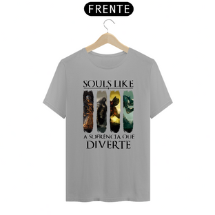 Nome do produtoCamiseta Souls Like sofrência que diverte Cores Claras