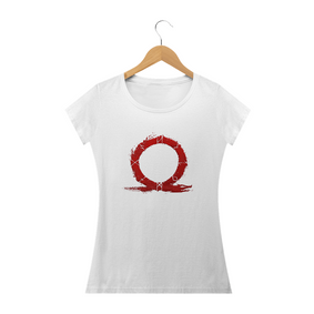 Camiseta Baby Long God of War Omega branca