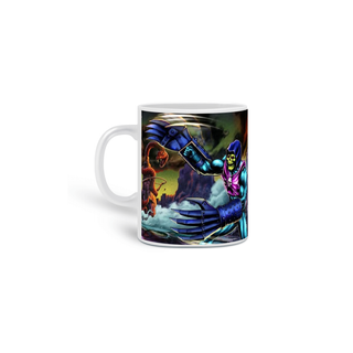 Caneca He Man arte Esqueleto garra diabolica