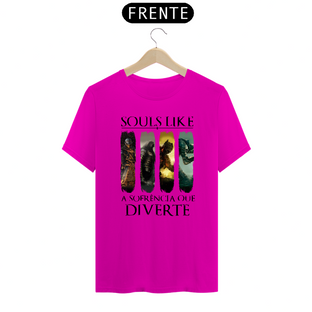 Nome do produtoCamiseta Souls Like sofrência que diverte Cores Claras