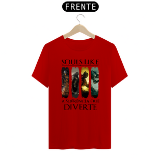 Nome do produtoCamiseta Souls Like sofrência que diverte Cores Claras