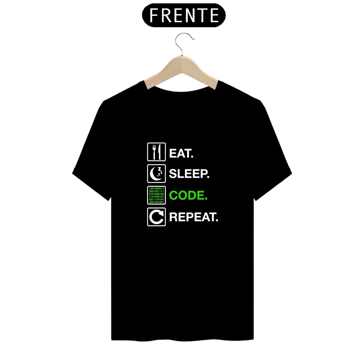 Nome do produto: Camiseta Repeat()