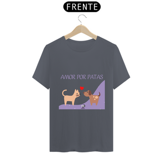 Nome do produtoCamisa Unissex - Amor por patas cães e gatos