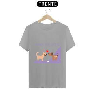 Nome do produtoCamisa Unissex - Amor por patas cães e gatos