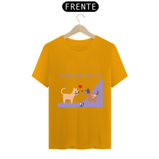 Nome do produtoCamisa Unissex - Amor por patas cães e gatos