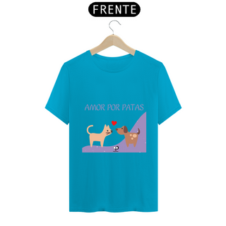 Nome do produtoCamisa Unissex - Amor por patas cães e gatos