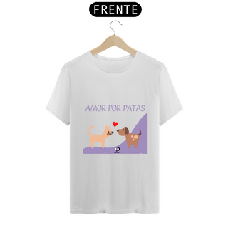 Nome do produtoCamisa Unissex - Amor por patas cães e gatos