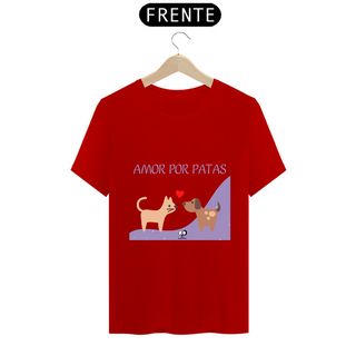 Nome do produtoCamisa Unissex - Amor por patas cães e gatos