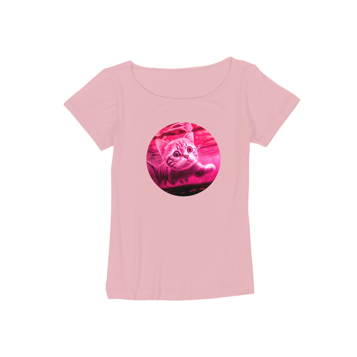 Nome do produto: T-shirt Canoa - viscolycra feminina, produto com malha ecológica
