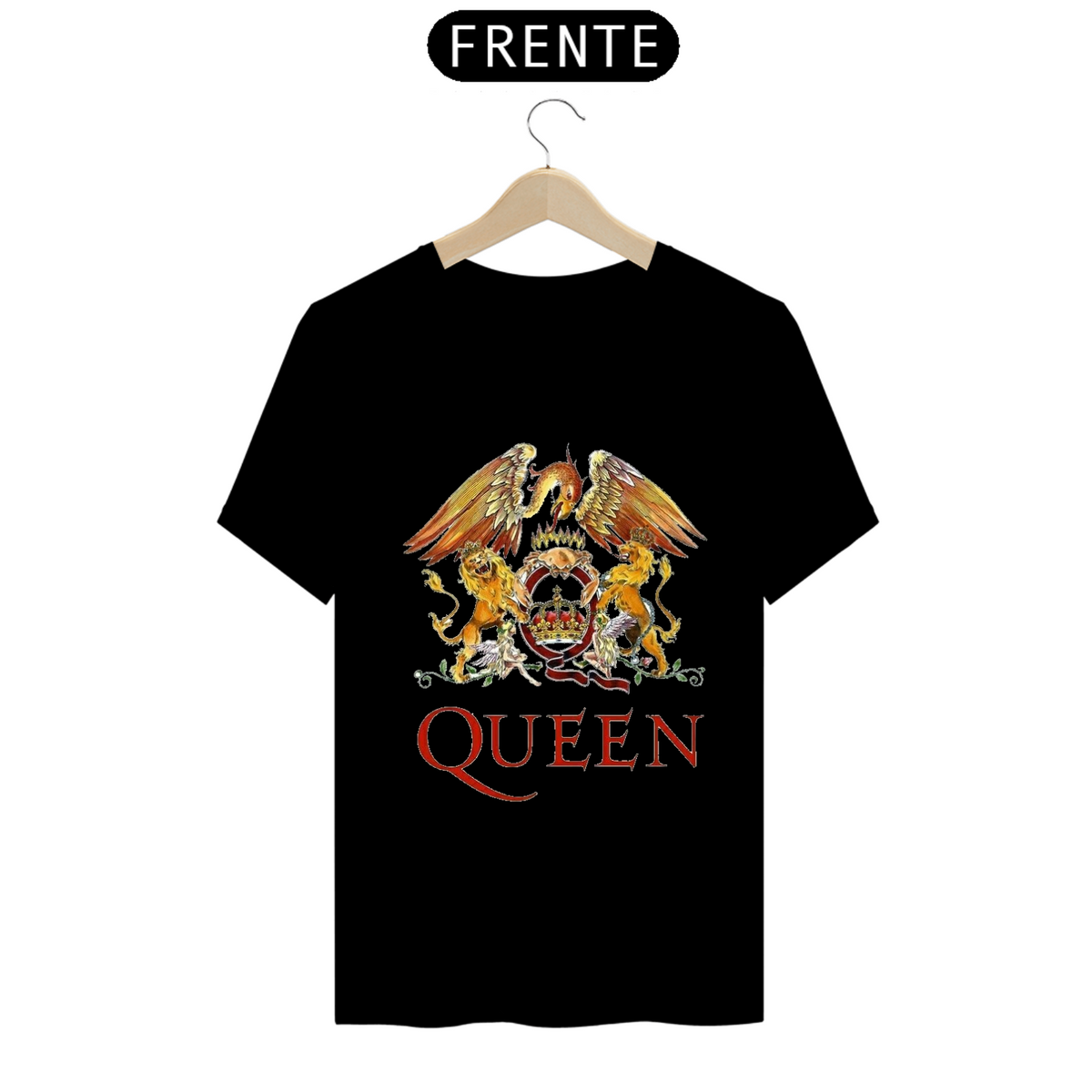 Nome do produto: Camiseta - Queen logo colorida