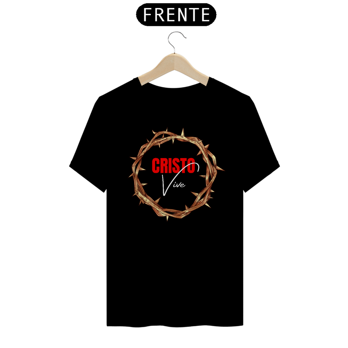 Nome do produto: CAMISETA - CRISTO VIVE (QUALITYBL)