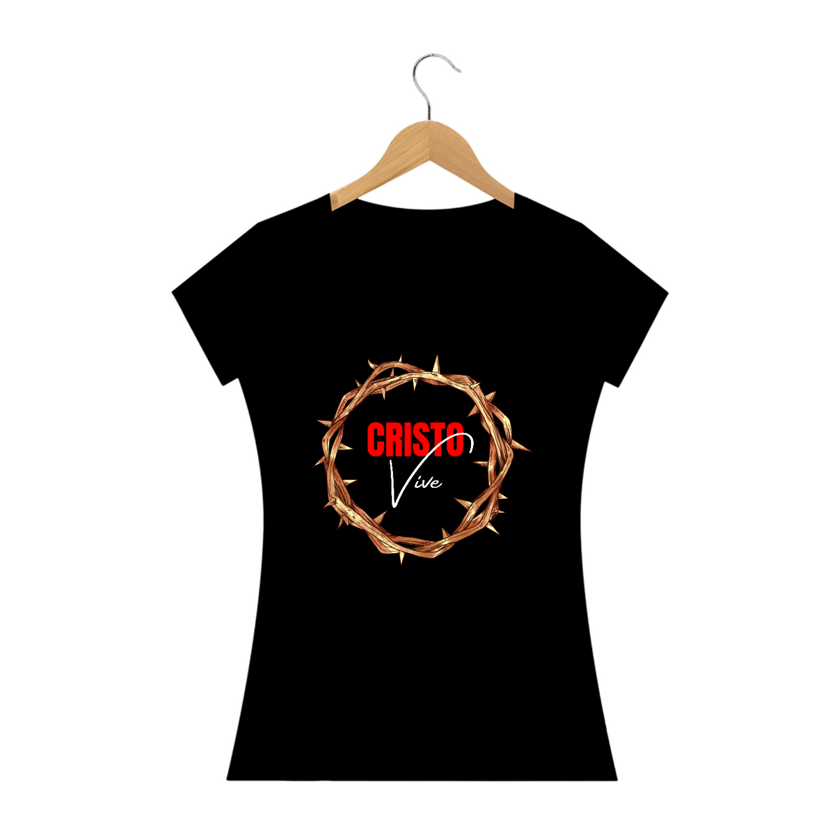 Nome do produto: CAMISETA - CRISTO VIVE (BLQUALITYBK)