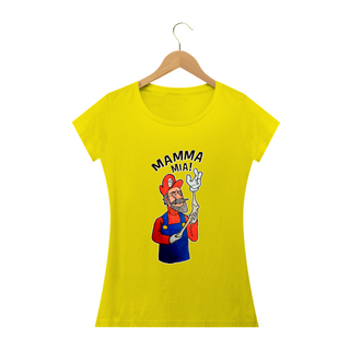 Nome do produtoCamiseta Babylook Super Still Bros - Mamma Mia - StillSincero