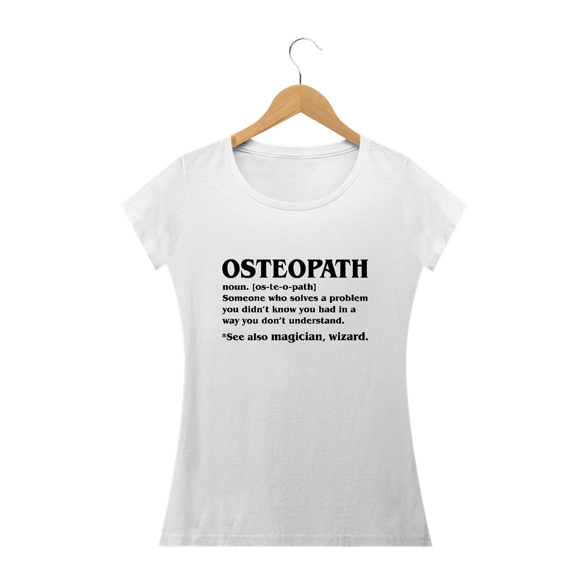 Nome do produto: Camiseta Babylook Significado Osteopath (Inglês)