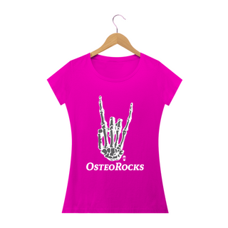 Nome do produtoCamiseta Babylook StillSincero OsteoRocks - Osteopatia Rock