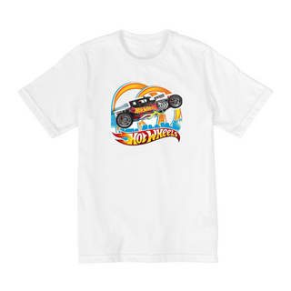 Camiseta Infantil Hot Wheels Branca