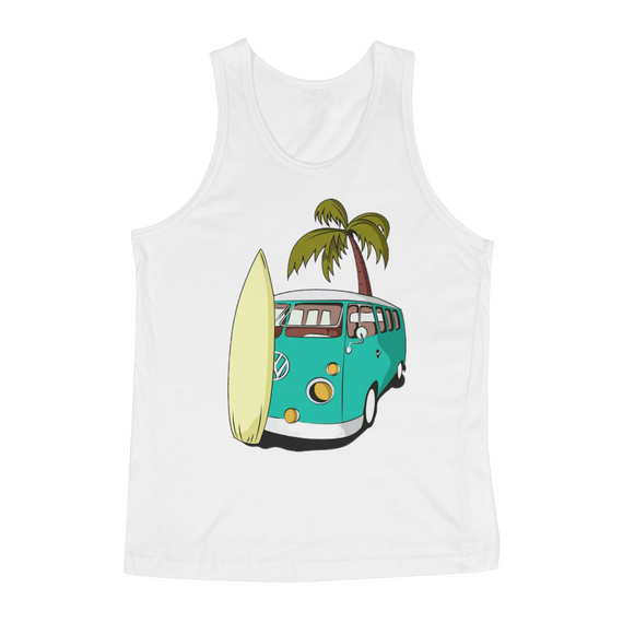 Camiseta Regata Surf VW Bus Green