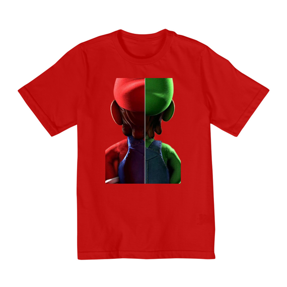 Camiseta Infantil Mario e Luigi