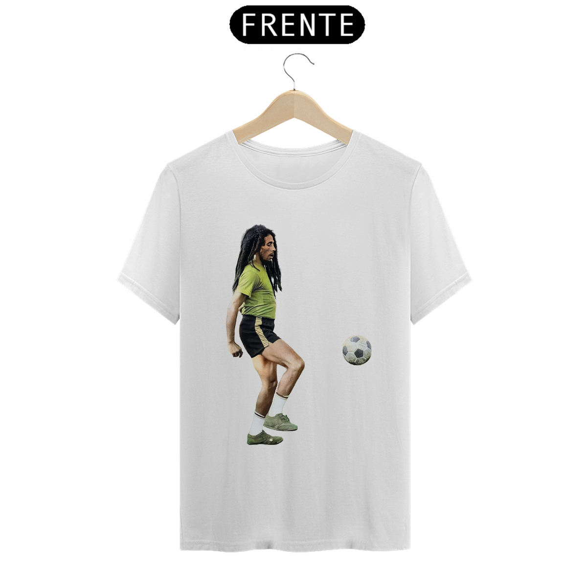 Nome do produto: Camiseta - Bob Marley Futebol embaixadinha 