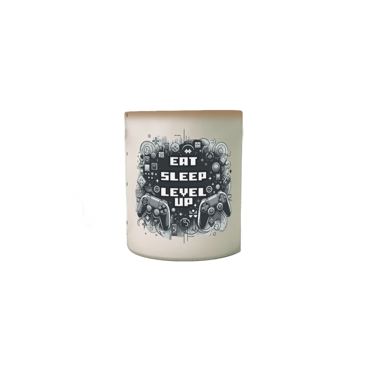 Nome do produto: Caneca Mágica - Eat Sleep Level Up 