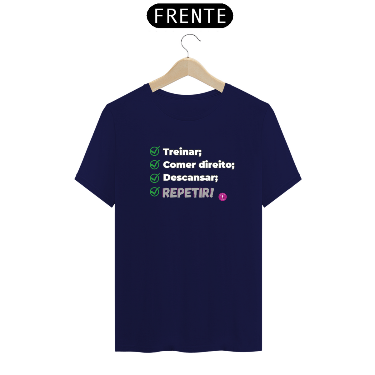 Nome do produto: T-shirt Algodão Unissex Treinar, comer, descansar, repetir.