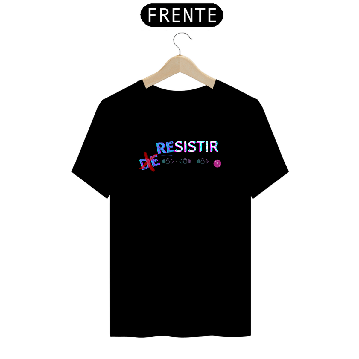 Nome do produto: T-shirt Algodão Unissex Resistir 