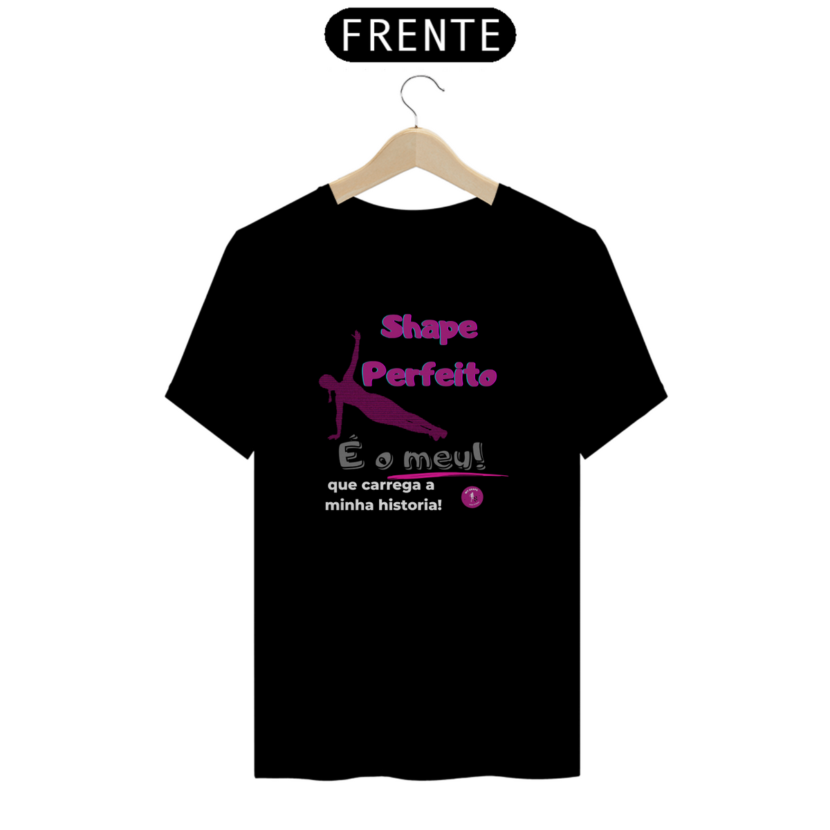 Nome do produto: T-shirt Algodão Feminina Shape Perfeito preta ou marinho 