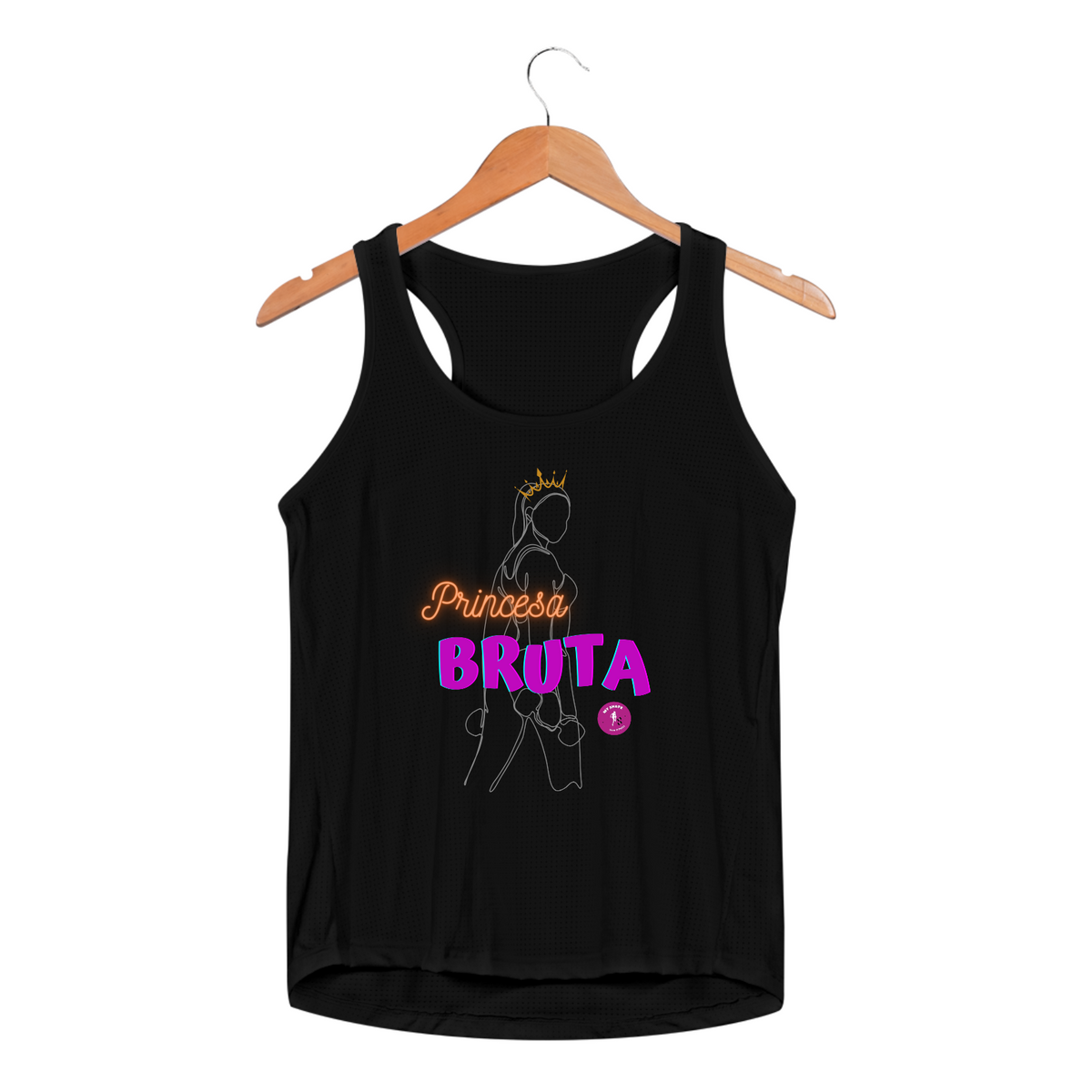 Nome do produto: Regata Feminina Dry Fit Sport Princesa Bruta