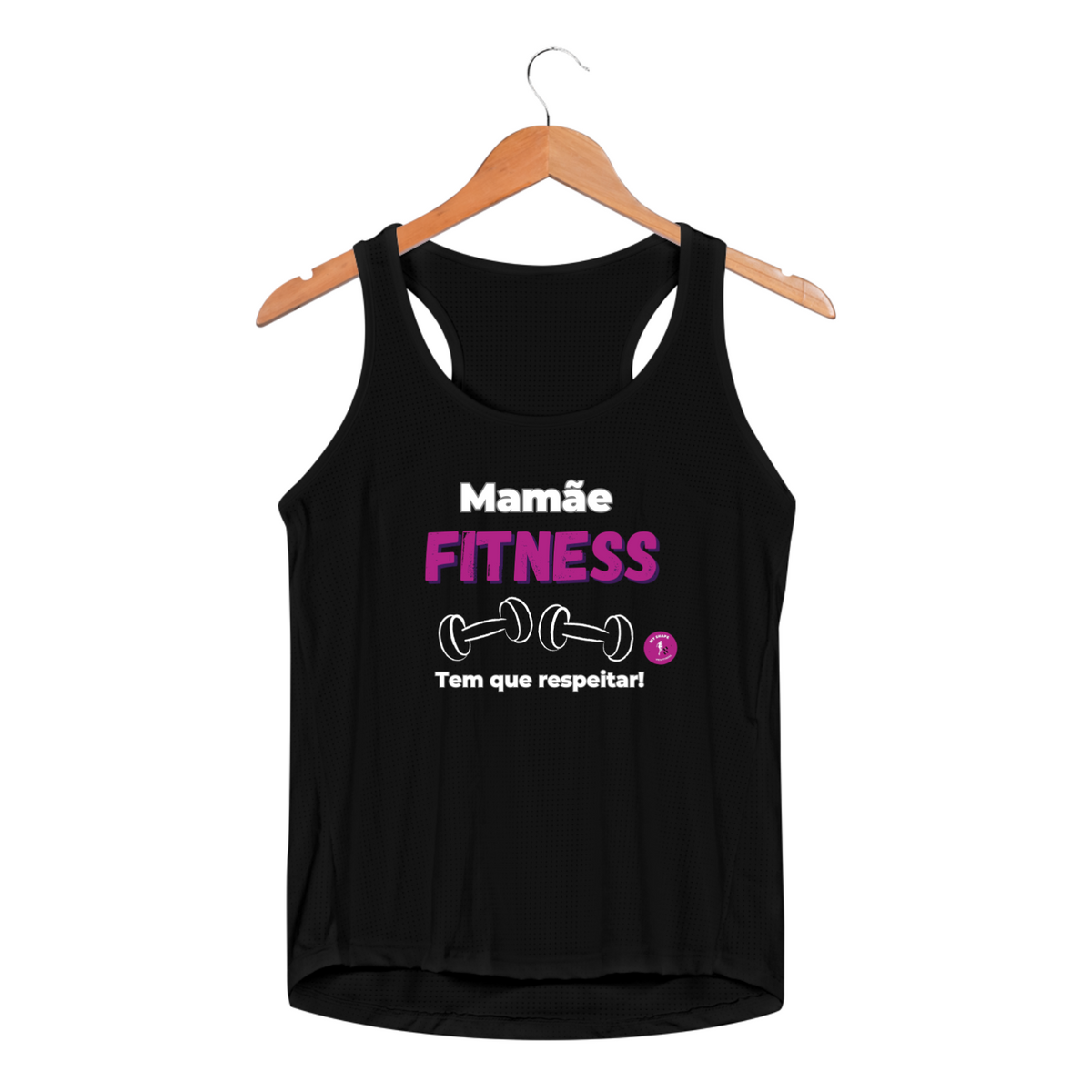 Nome do produto: Regata Feminina Dry Fit Sport Mamãe Fitness 