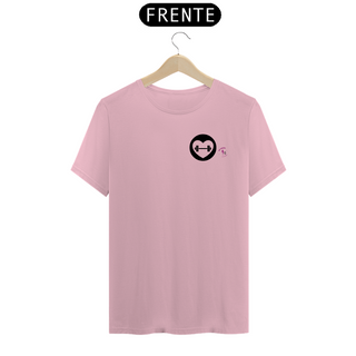 Nome do produtoT-shirt Algodão feminina Halter e Coração branca, rosa e cinza